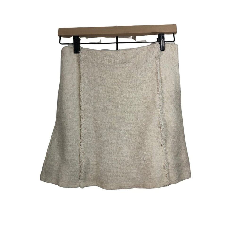 MNG by Mango off white mini skirt